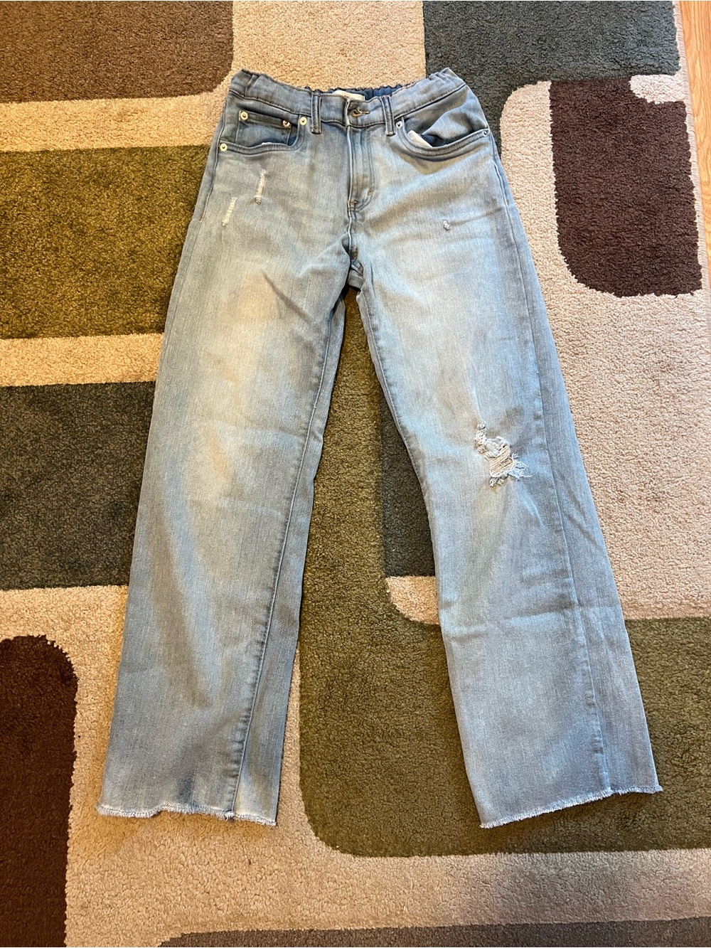 Girls Levi's Distressed Wide-Leg Jeans